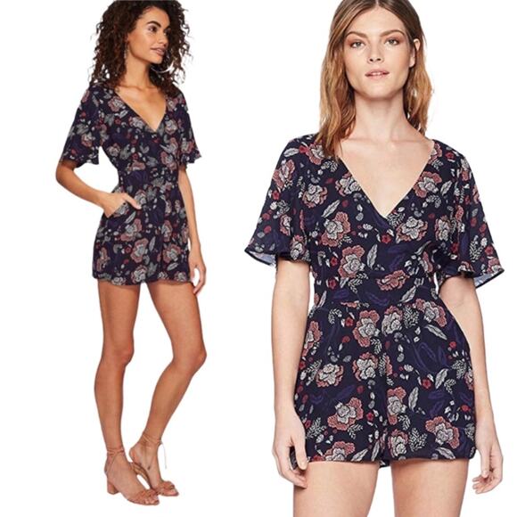 BB Dakota Adelaide Floral Romper with pockets Sz10 - Picture 1 of 12